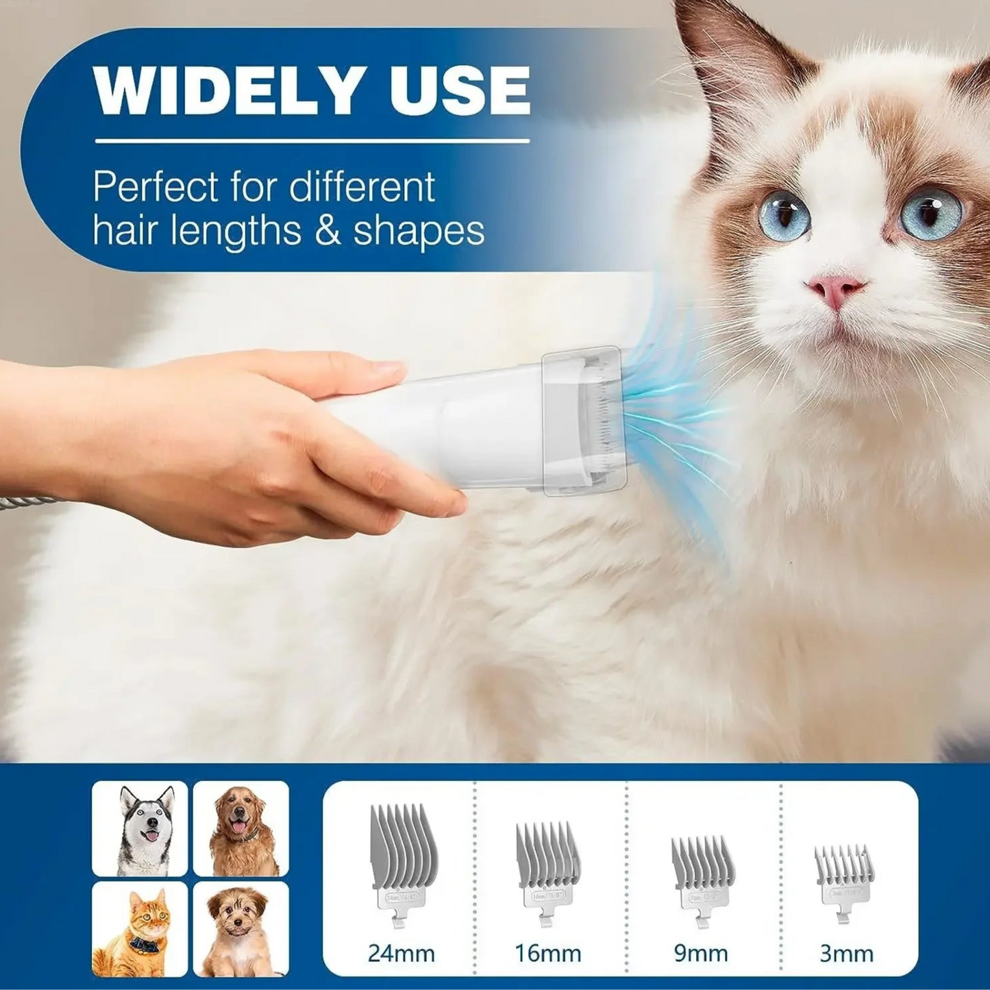 PawBowl Pet Grooming Vacuum + Kit