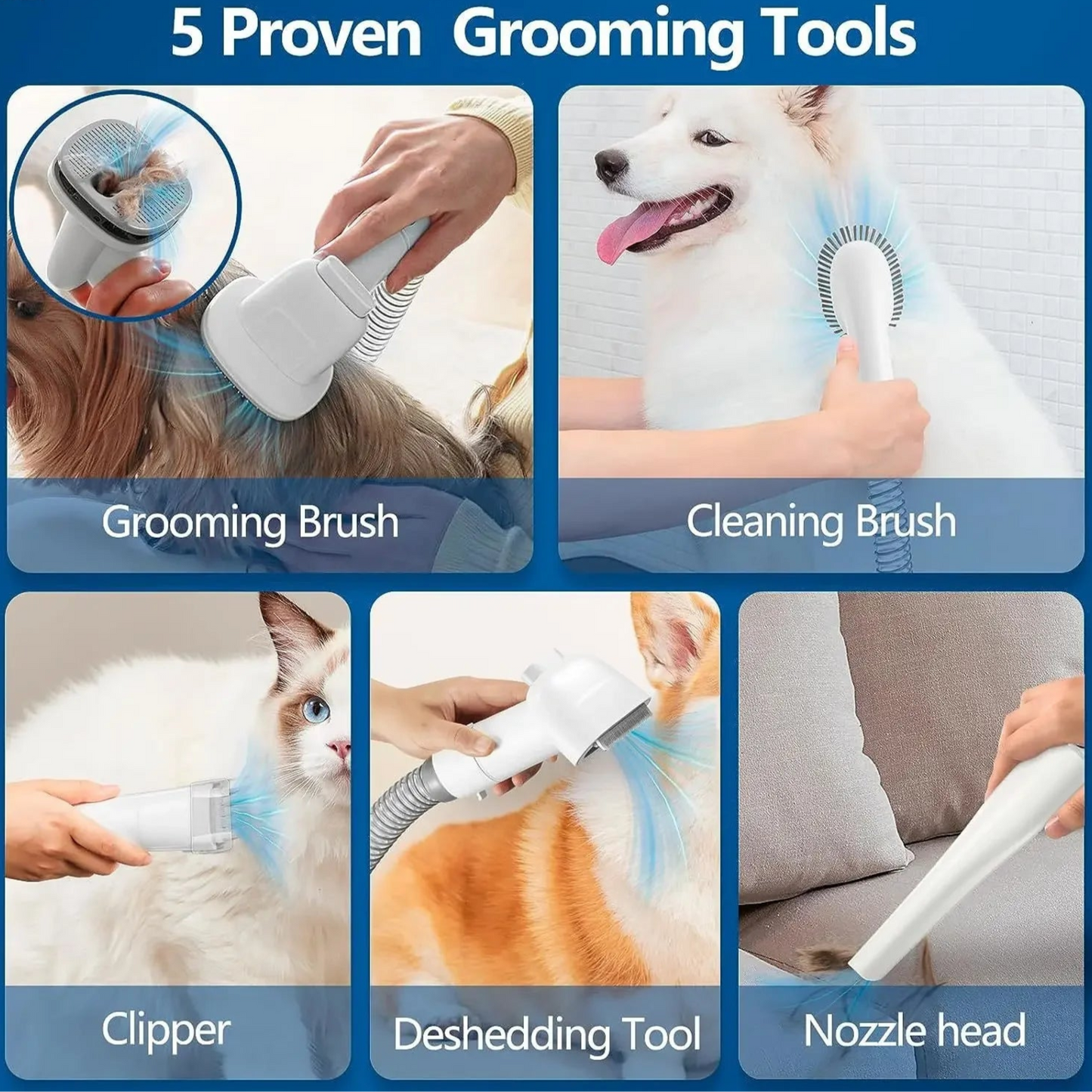 PawBowl Pet Grooming Vacuum + Kit